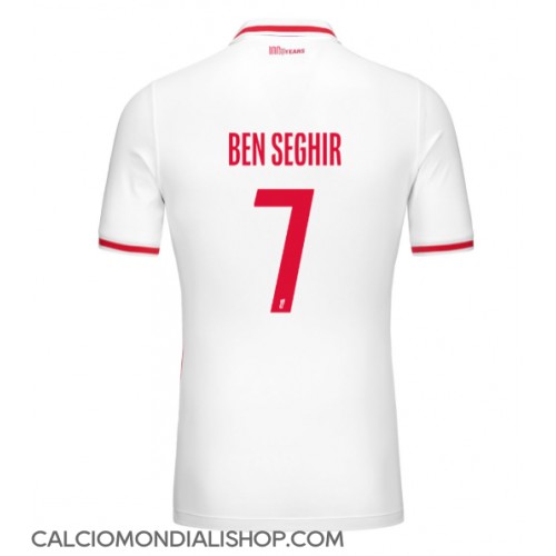 Maglie da calcio AS Monaco Eliesse Ben Seghir #7 Prima Maglia 2024-25 Manica Corta